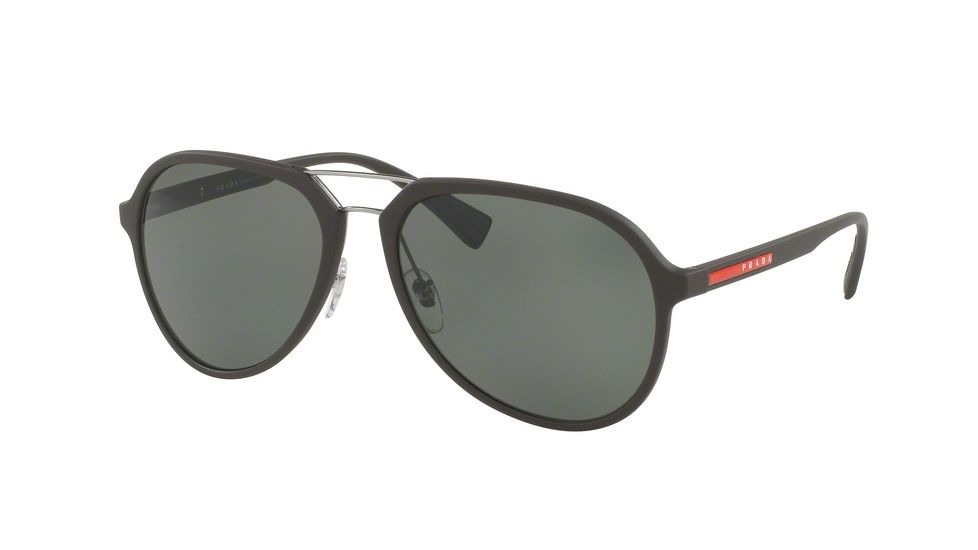 Prada PS05RS Progressive Prescription Sunglasses PS05RS-UB05X1-58 - Lens Diameter 58 mm, Frame Color Brown Rubber