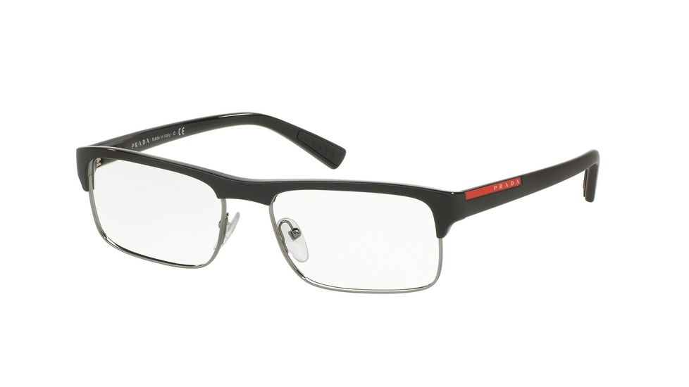 Prada PS06FV Progressive Prescription Eyeglasses 1AB1O1-54 - Black Frame