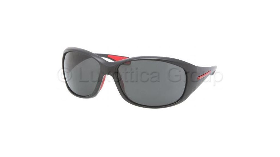 Prada PS06MS Sunglasses 1BO1A1-6716 - Black Demi Shiny Gray