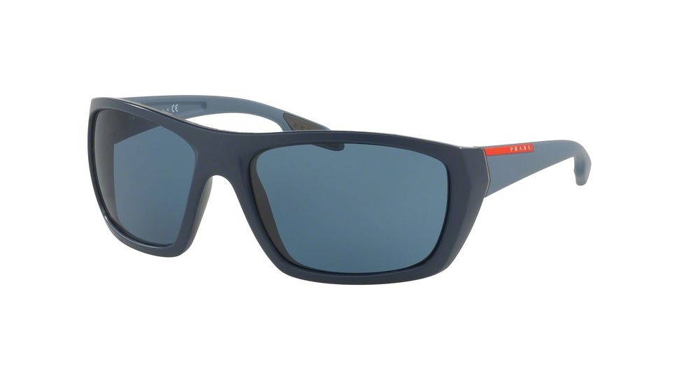 Prada PS06SS Single Vision Prescription Sunglasses PS06SS-VY70D2-61 - Lens Diameter 61 mm, Frame Color Matte Blue