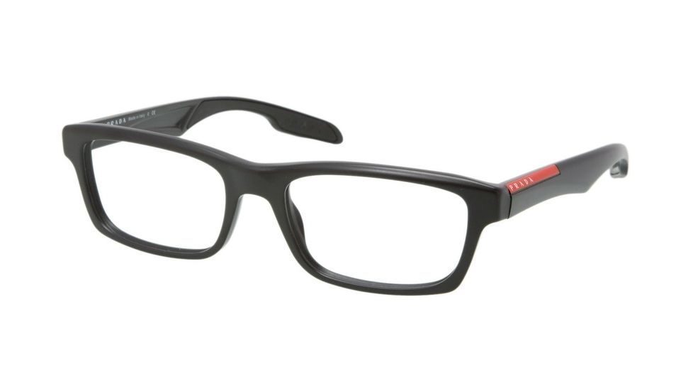 Prada PS07CV Prescription Eyeglasses 1BO1O1-53 - Black Demi Shiny Frame