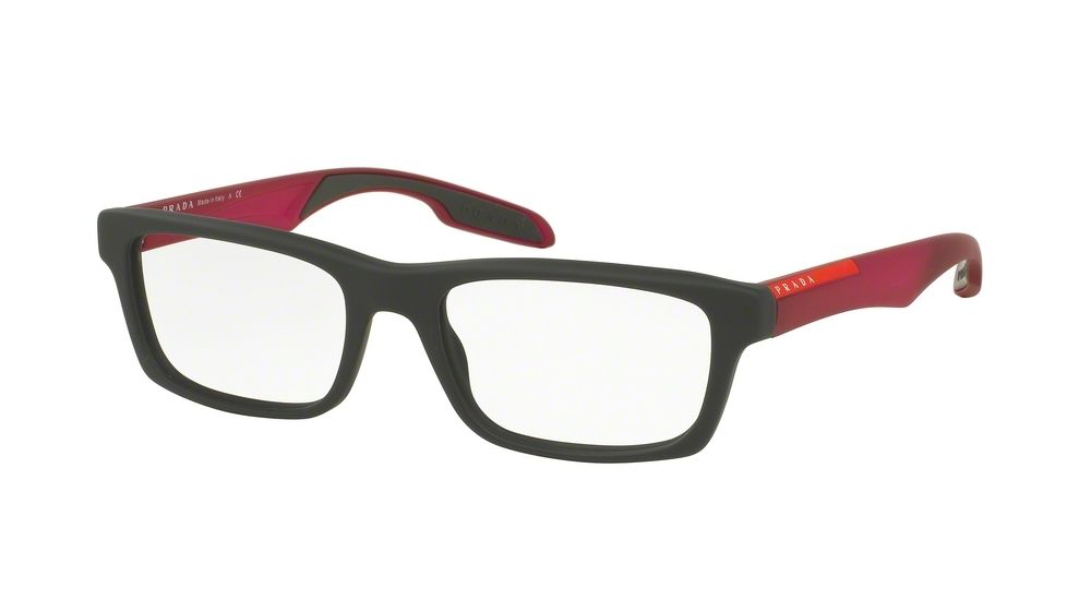Prada PS07CV Prescription Eyeglasses TFZ1O1-53 - Grey Rubber Frame