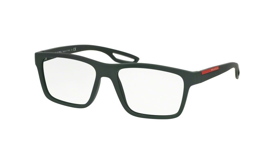 Prada PS07FV Eyeglass Frames UAQ1O1-53 - Green Rubber Frame