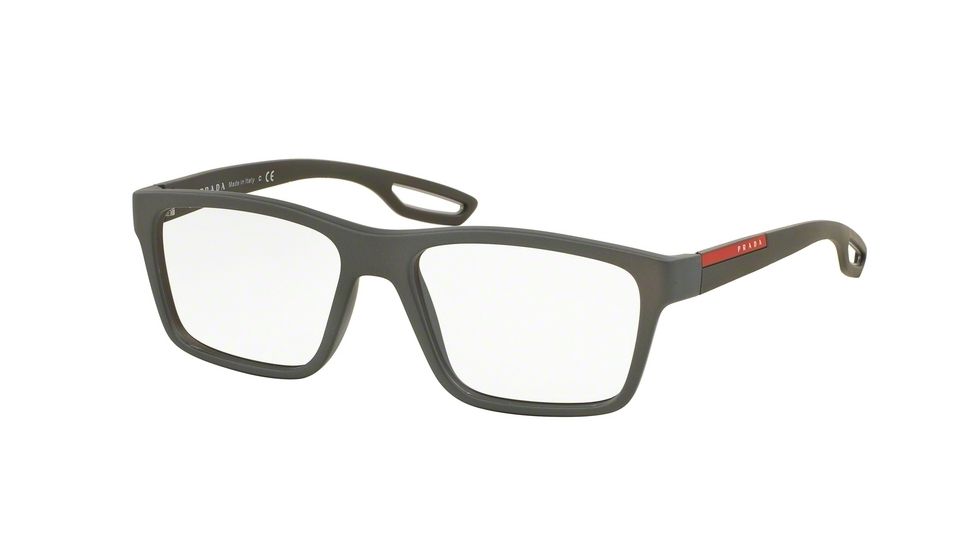 Prada PS07FV Eyeglass Frames UAT1O1-53 - Grey Rubber Frame