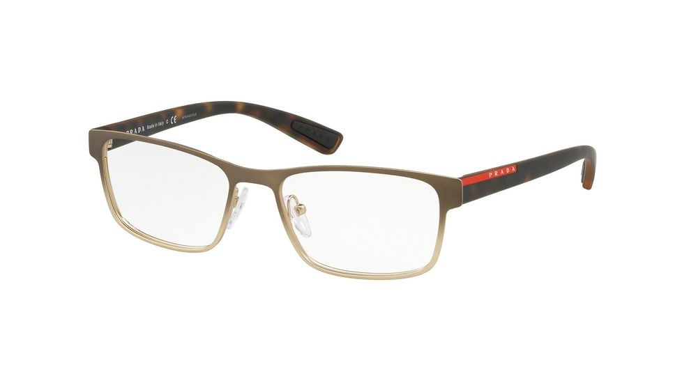 Prada PS50GV Progressive Prescription Eyeglasses, 55mm, Brown Gradient, PS50GV-10U1O1-55-PRO
