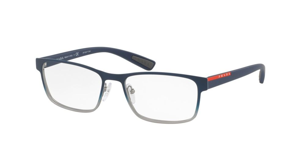 Prada PS50GV Progressive Prescription Eyeglasses U6T1O1-55 - Blue Gradient Frame