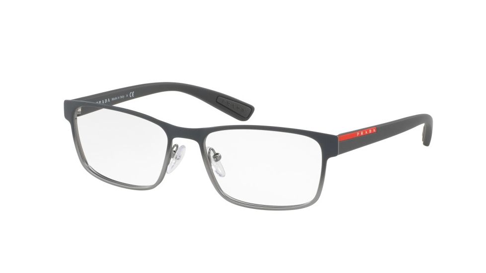 Prada PS50GV Progressive Prescription Eyeglasses U6U1O1-55 - Grey Gradient Frame