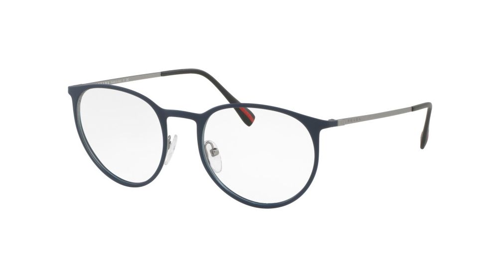 Prada PS50HV Eyeglass Frames TFY1O1-50 - Top Blue/gunmetal Frame