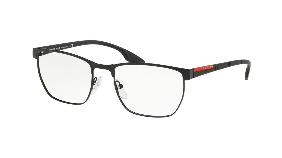 Prada PS50LV Eyeglass Frames 1AB1O1-53 - Black Frame