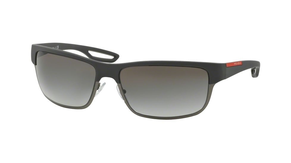 Prada PS50QS Bifocal Prescription Sunglasses PS50QS-TIG0A7-64 - Lens Diameter 64 mm, Frame Color Grey Rubber/Matte Gunmetal