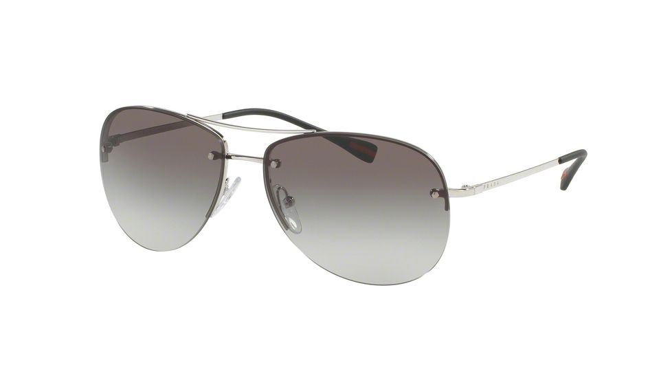 Prada PS50RS Single Vision Prescription Sunglasses PS50RS-1BC0A7-62 - Lens Diameter 62 mm, Frame Color Silver