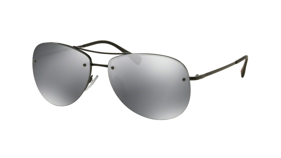 Prada PS50RS Sunglasses 7AX5L0-59 - Black Frame, Light Grey Mirror Black Lenses