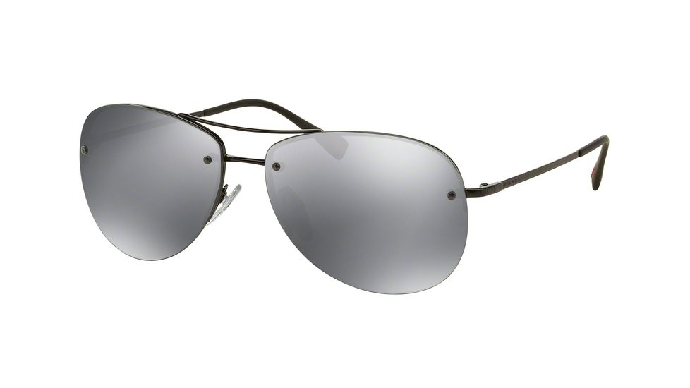 Prada PS50RS Single Vision Prescription Sunglasses PS50RS-7AX5L0-59 - Lens Diameter 59 mm, Frame Color Black