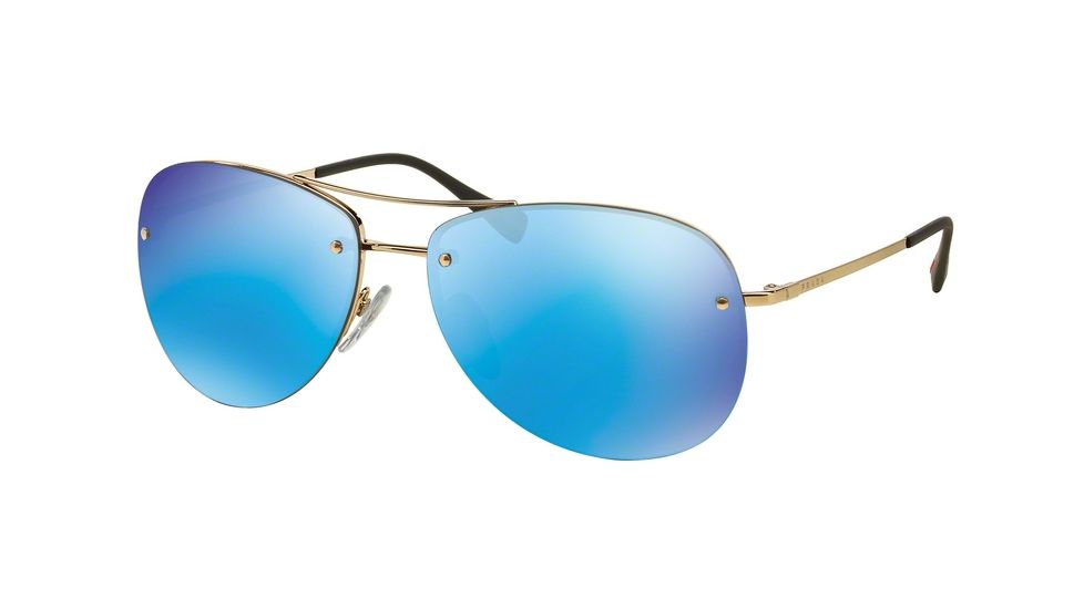 Prada PS50RS Single Vision Prescription Sunglasses PS50RS-ZVN5M2-59 - Lens Diameter 59 mm, Frame Color Pale Gold