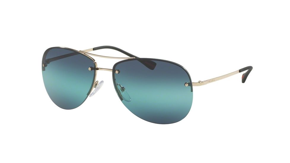 Prada PS50RS Single Vision Prescription Sunglasses PS50RS-ZVN5T2-59 - Lens Diameter 59 mm, Frame Color Pale Gold