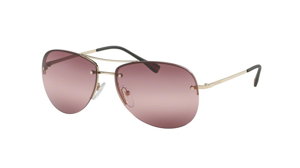 Prada PS50RS Sunglasses ZVN6M0-62 - Pale Gold Frame, Pink Gradient Lenses