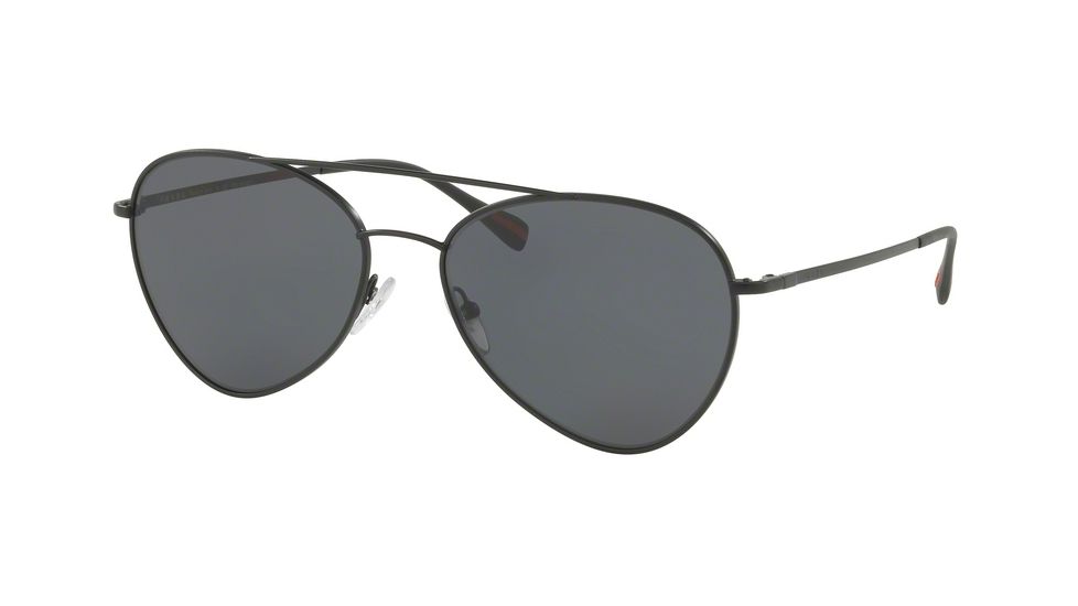 Prada PS50SS Sunglasses 1BO5Z1-57 - Matte Black Frame, Polar Gray Lenses