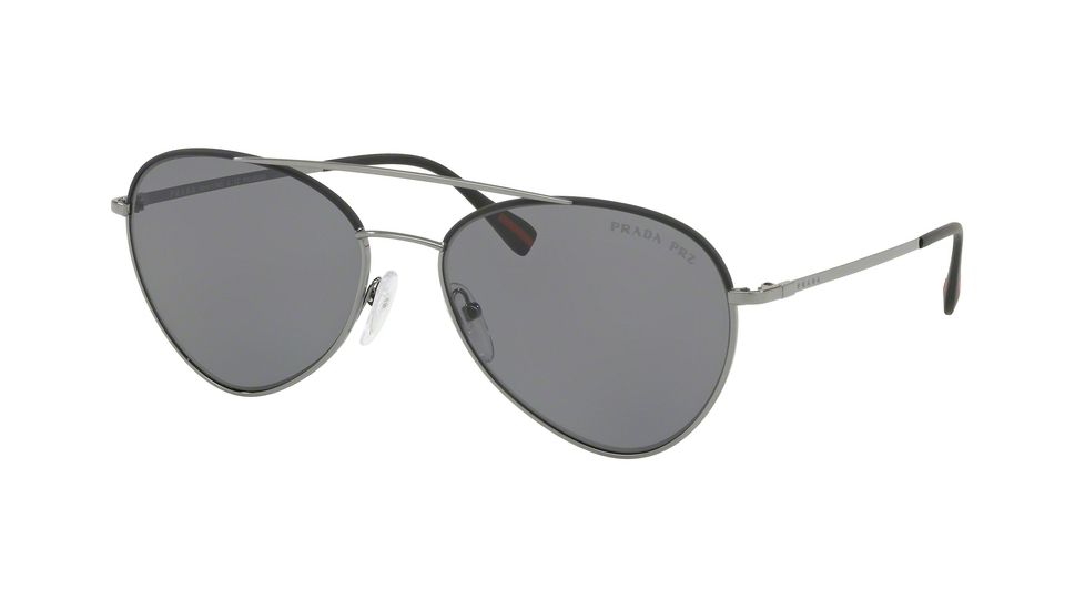 Prada PS50SS Sunglasses 290255-60 - Gunmetal / Grey Frame, Polar Grey Lenses