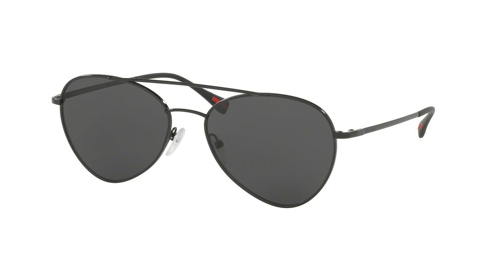 Prada PS50SS Sunglasses 7AX5S0-57 - Black Frame, Grey Lenses