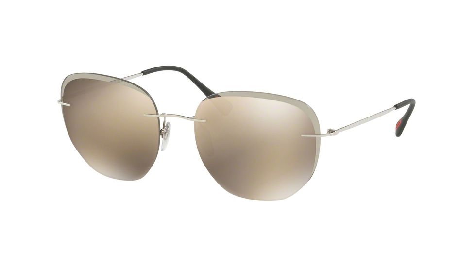 Prada PS50TS Bifocal Prescription Sunglasses PS50TS-1BC128-57 - Lens Diameter 57 mm, Frame Color Silver