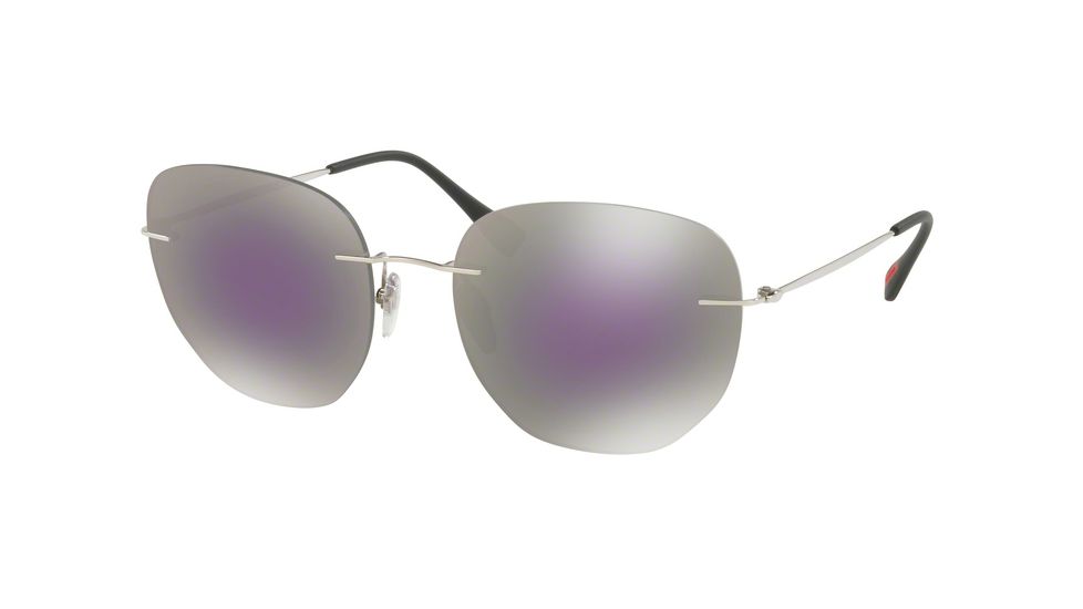 Prada PS50TS Bifocal Prescription Sunglasses PS50TS-1BC129-57 - Lens Diameter 57 mm, Frame Color Silver