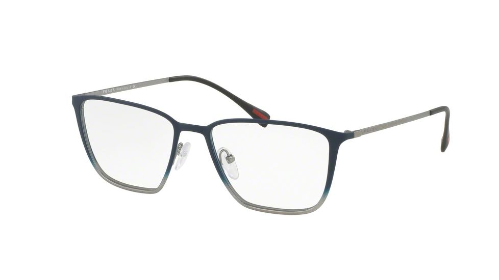 Prada PS51HV Bifocal Prescription Eyeglasses U6T1O1-52 - Top Blue Gradient/gunmetal Frame
