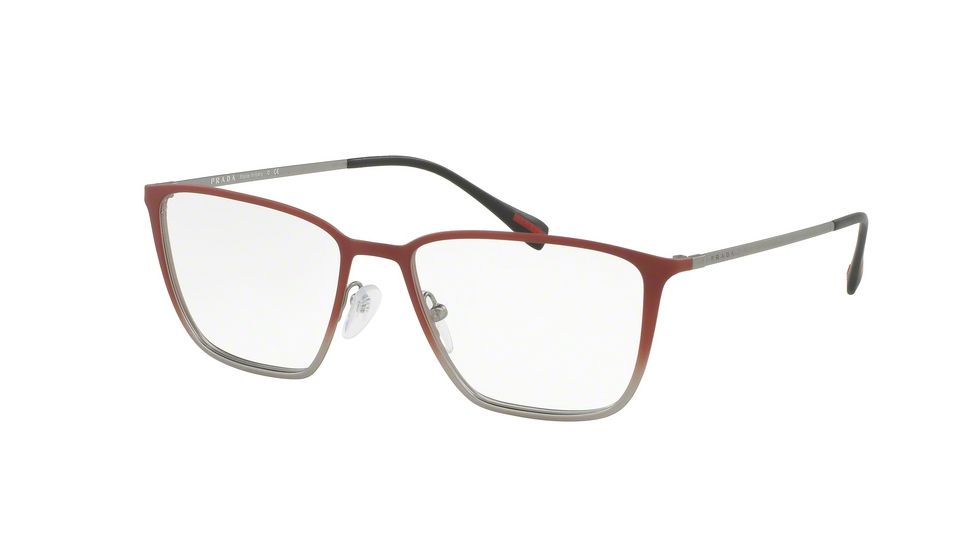 Prada PS51HV Bifocal Prescription Eyeglasses U6V1O1-52 - Top Bordeaux Gradient/gunmetal Frame