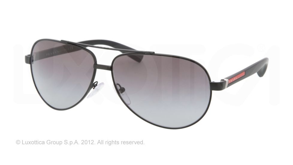 Prada PS51NS Progressive Prescription Sunglasses PS51NS-1BO3M1-63 - Lens Diameter 63 mm, Frame Color Black Demi Shiny