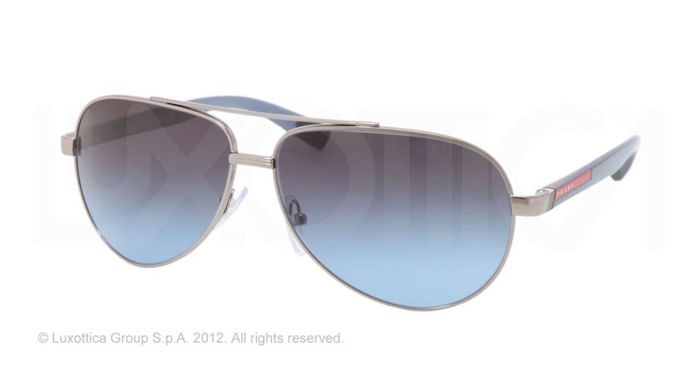 Prada PS51NS Progressive Prescription Sunglasses PS51NS-5AV5I1-63 - Lens Diameter 63 mm, Frame Color Gunmetal