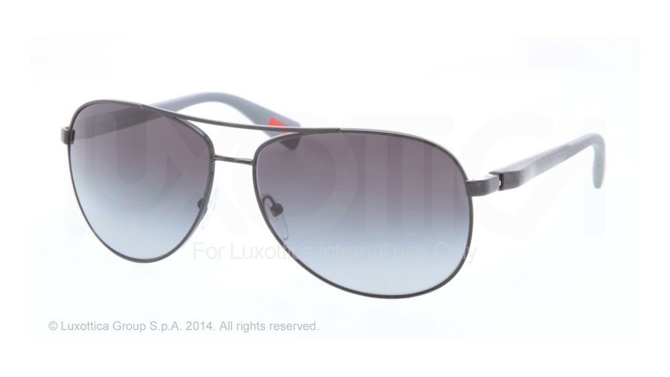Prada PS51OS Sunglasses 7AX5W1-62 - Black Frame, Polar Grey Gradient Lenses