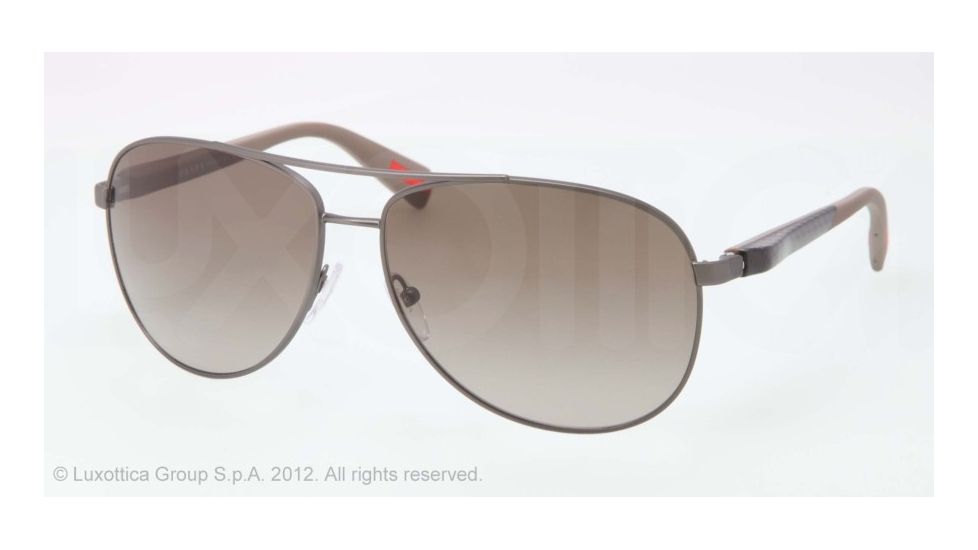 Prada PS51OS Sunglasses DG11X1-62 - Gunmetal Frame, Brown Gradient Lenses