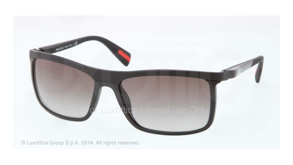 Prada PS51PS Sunglasses 1BO0A7-58 - Black Demi Shiny Frame, Grey Gradient Lenses