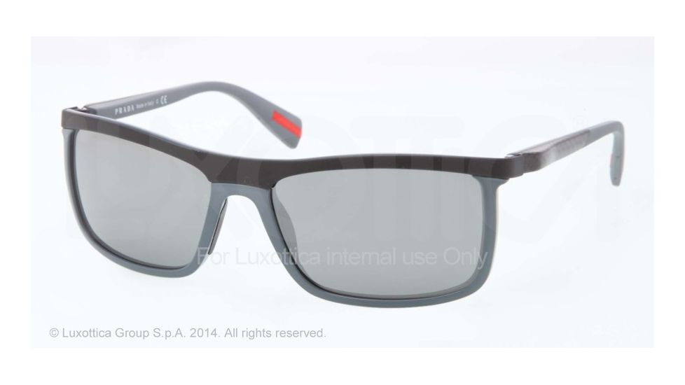 Prada PS51PS Sunglasses ROW7W1-58 - Dark Grey Demi Shiny Frame, Gray Mirror Silver Lenses