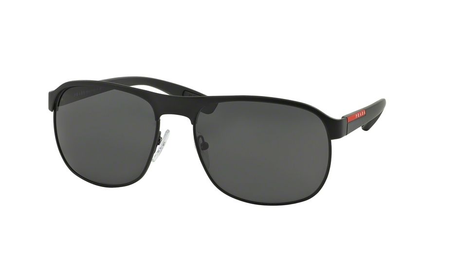 Prada PS51QS Single Vision Prescription Sunglasses PS51QS-DG01A1-60 - Lens Diameter 60 mm, Frame Color Black Rubber