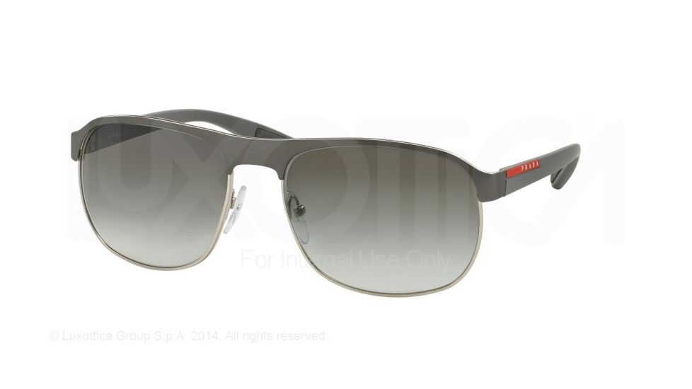Prada PS51QS Single Vision Prescription Sunglasses PS51QS-DG10A7-60 - Lens Diameter 60 mm, Frame Color Gunmetal Rubber/Steel Rubber