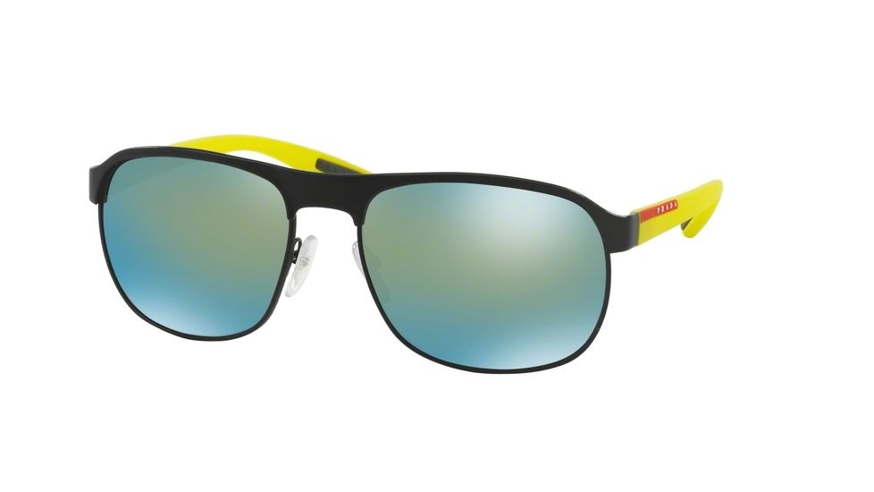 Prada PS51QS Single Vision Prescription Sunglasses PS51QS-TIG4J2-60 - Lens Diameter 60 mm, Frame Color Grey Rubber