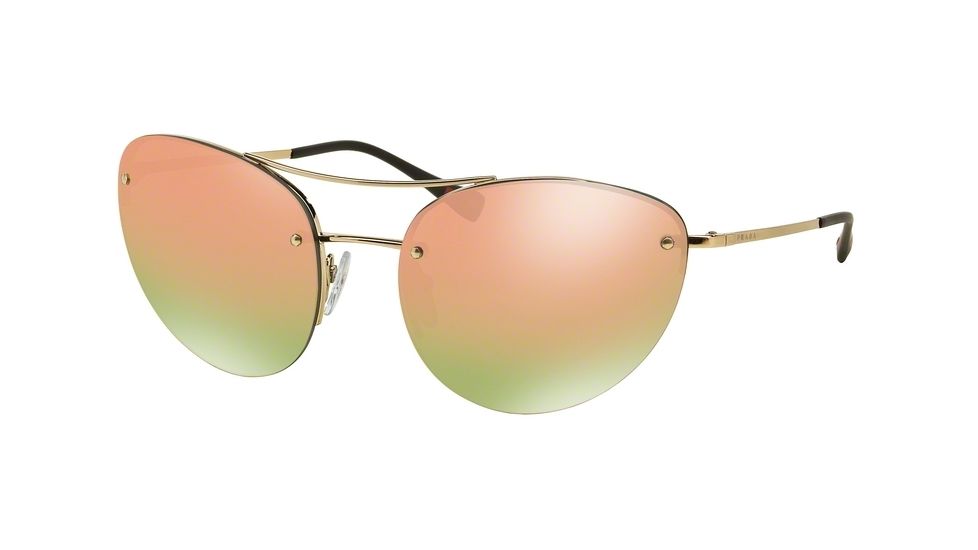 Prada PS51RS Bifocal Prescription Sunglasses PS51RS-ZVN5L2-59 - Lens Diameter 59 mm, Frame Color Pale Gold