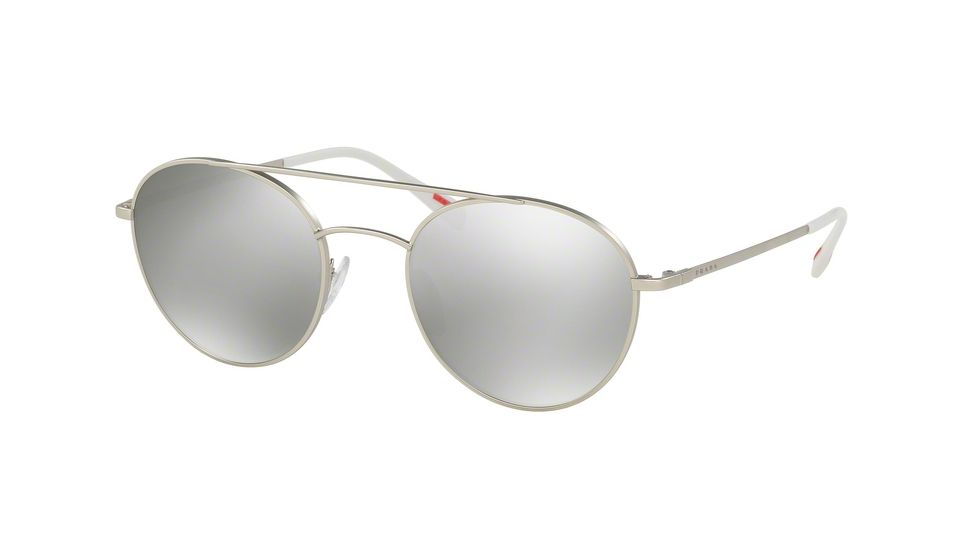Prada PS51SS Single Vision Prescription Sunglasses PS51SS-1AP2B0-51 - Lens Diameter 51 mm, Frame Color Matte Silver