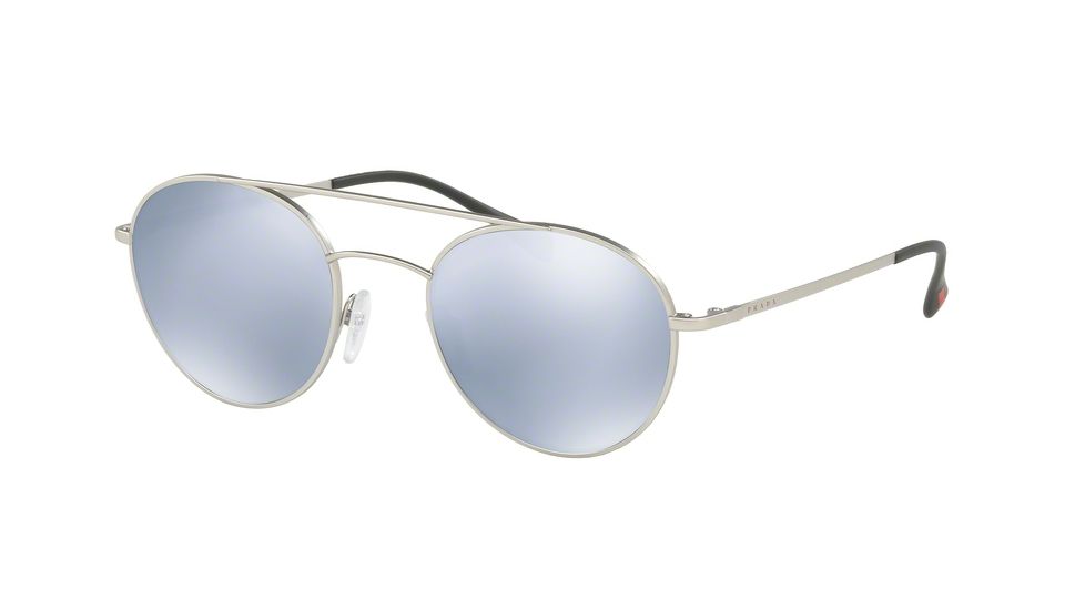 Prada PS51SS Single Vision Prescription Sunglasses PS51SS-1AP5Q0-54 - Lens Diameter 54 mm, Frame Color Matte Silver