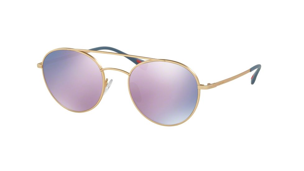 Prada PS51SS Single Vision Prescription Sunglasses PS51SS-1BK5T0-54 - Lens Diameter 54 mm, Frame Color Matte Gold