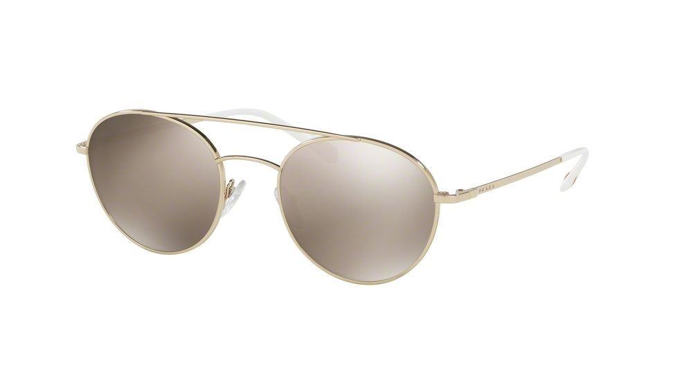 Prada PS51SS Single Vision Prescription Sunglasses PS51SS-ZVN1C0-51 - Lens Diameter 51 mm, Frame Color Pale Gold