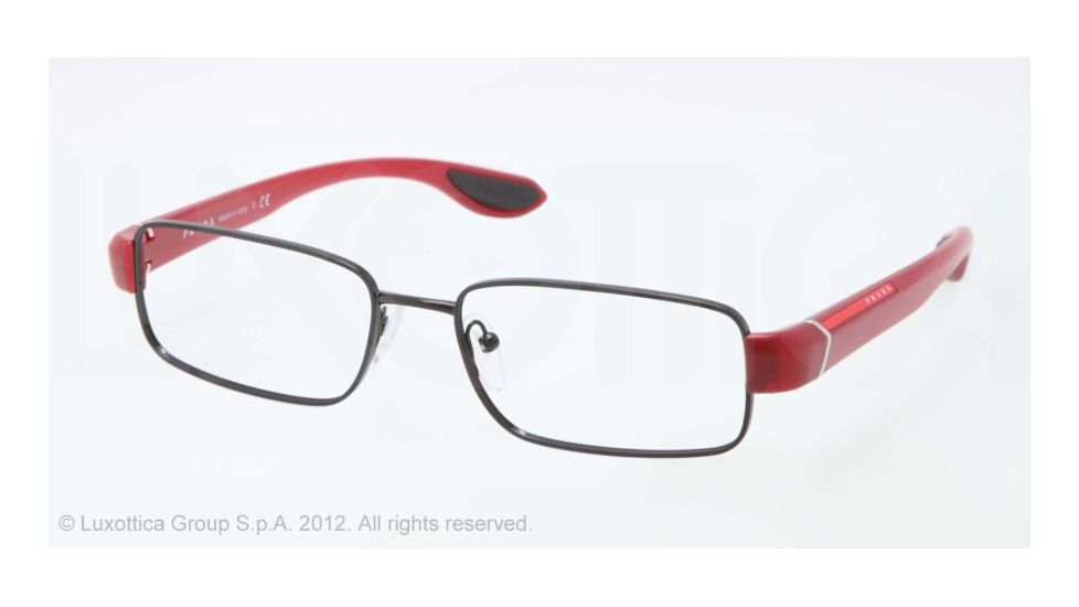 Prada PS52EV Progressive Prescription Eyeglasses 7AX1O1-52 - Black Frame