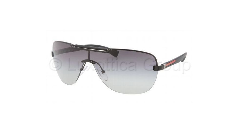 Prada PS52NS Sunglasses 1BO3M1-0136 - Demi Shiny Black Frame, Gray Gradient Lenses