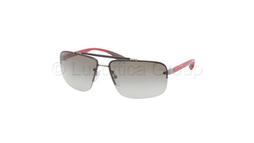 Prada PS52OS Sunglasses 5AV3M1-6413 - Gunmetal Frame, Gray Gradient Lenses