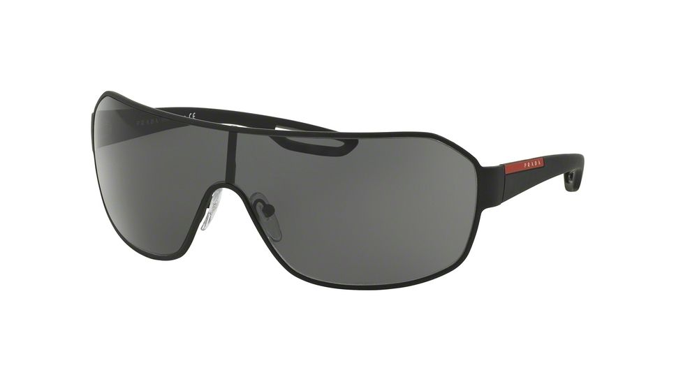 Prada PS52QS Progressive Prescription Sunglasses PS52QS-DG01A1-37 - Lens Diameter 137 mm, Lens Diameter 37 mm, Frame Color Black Rubber