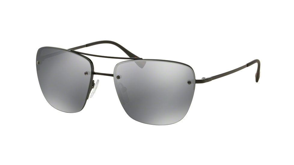 Prada PS52RS Sunglasses 7AX5L0-56 - Black Frame, Light Grey Mirror Black Lenses