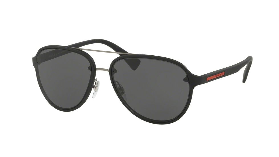 Prada PS52SS Single Vision Prescription Sunglasses PS52SS-DG05S0-58 - Lens Diameter 58 mm, Frame Color Black