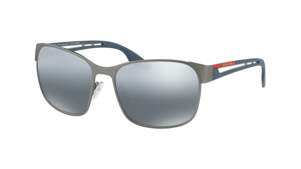 Prada PS52TS Bifocal Prescription Sunglasses, 59mm, Gunmetal Rubber, PS52TS-DG12F2-59-BI