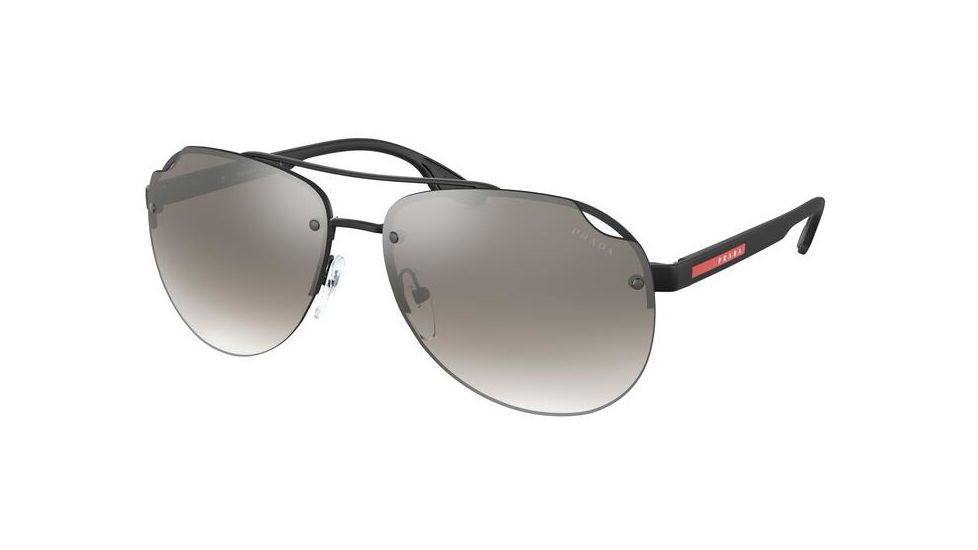 Prada PS52VS Sunglasses 1BO5O0-61 - , Gradient Grey Mirror Silver Lenses