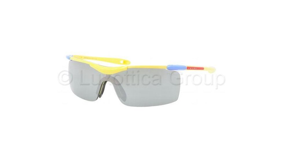 Prada PS53MS Sunglasses CAC7W1-0134 - Yellow Gray Silver Mirror